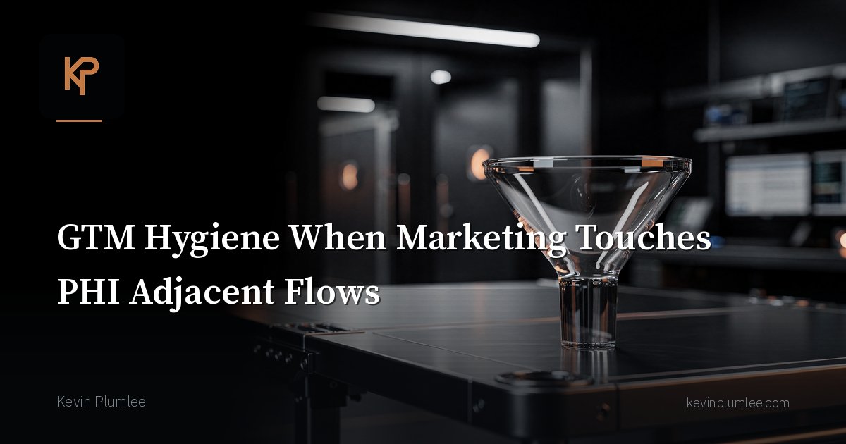 GTM Hygiene When Marketing Touches PHI Adjacent Flows
