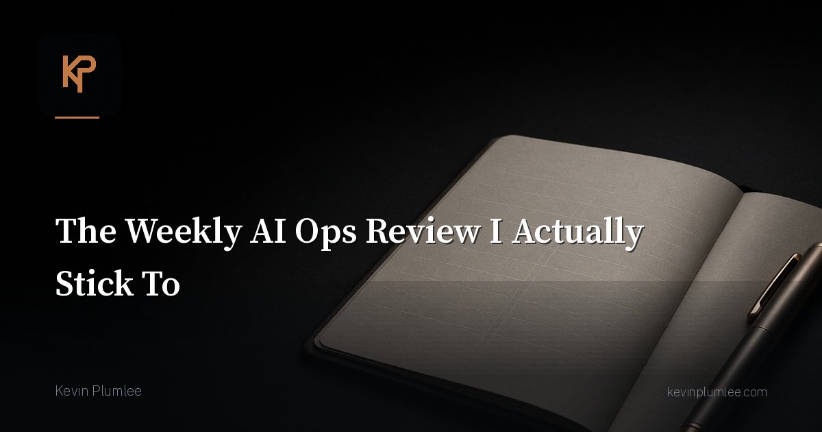 The Weekly AI Ops Review I Actually Stick To