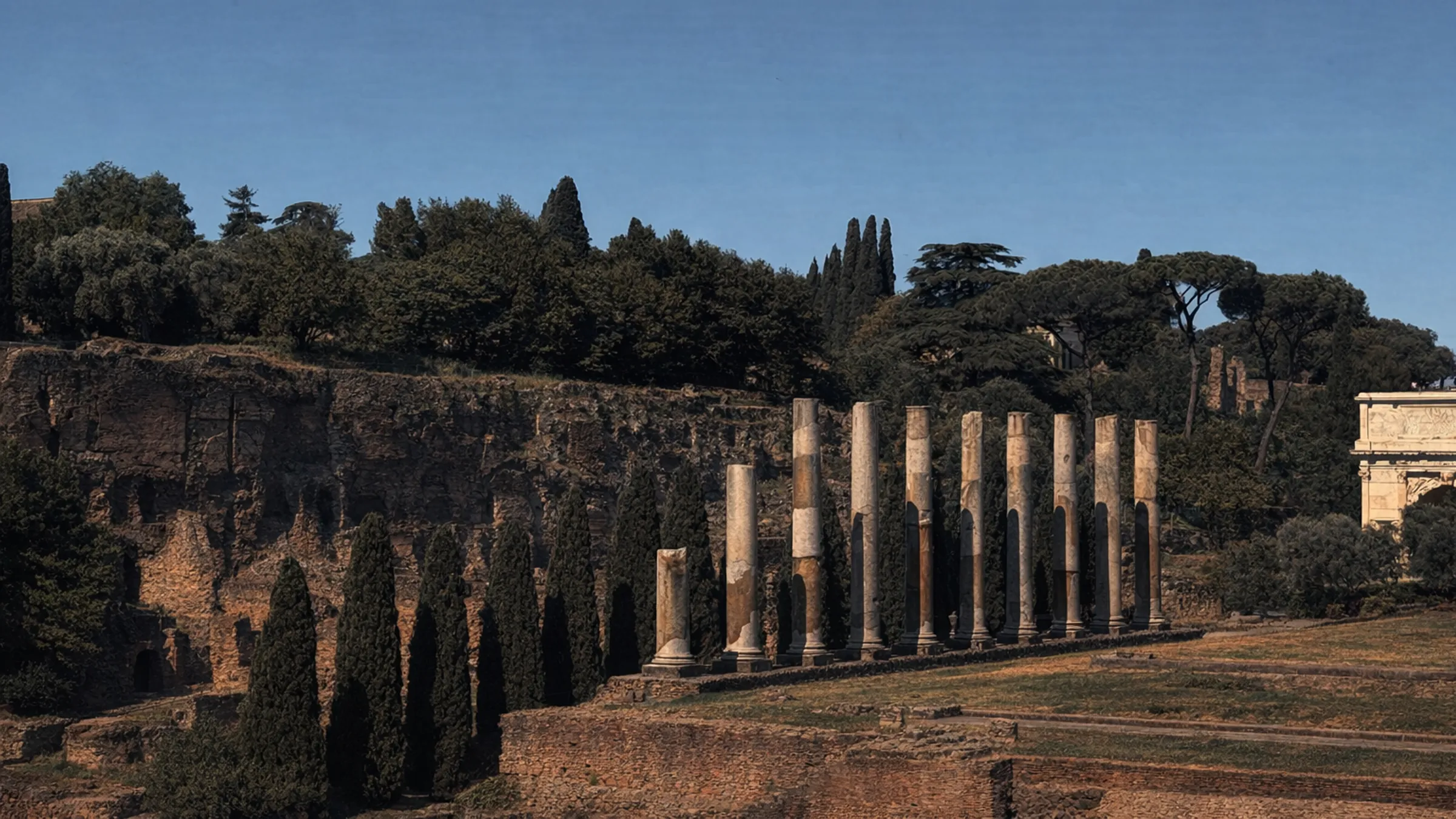 Columns and ruins of the Roman Forum