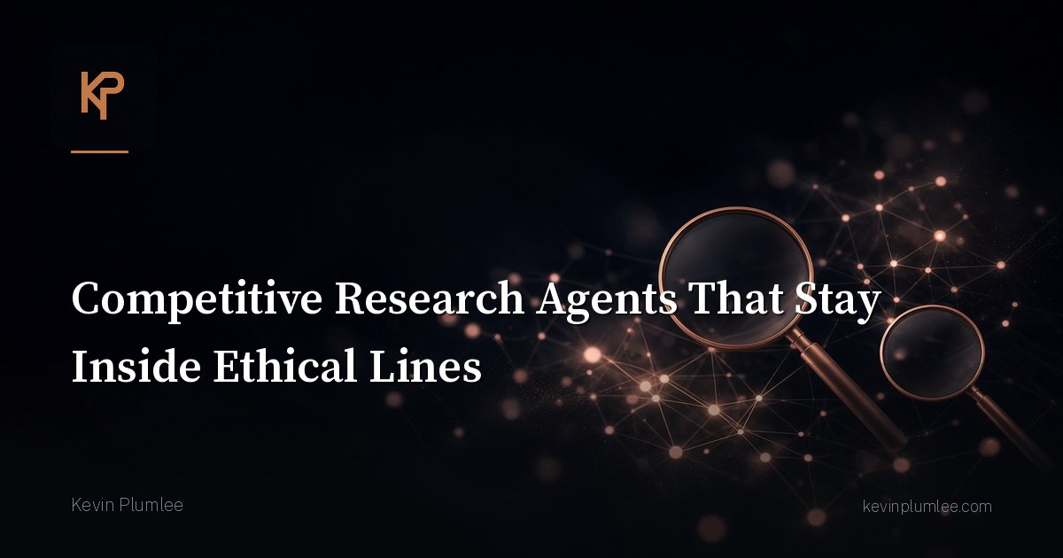 Competitive Research Agents That Stay Inside Ethical Lines