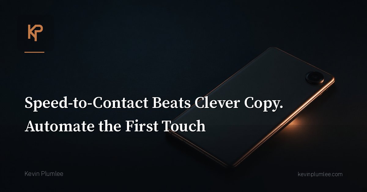 Speed-to-Contact Beats Clever Copy. Automate the First Touch